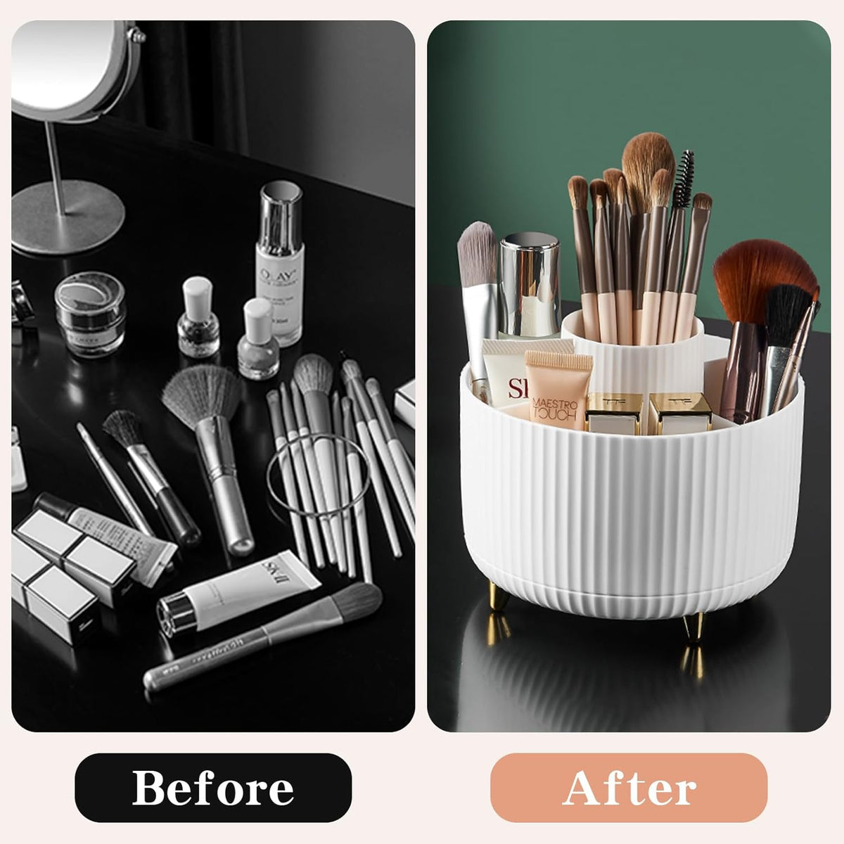 Rotating Makeup Brush Holder