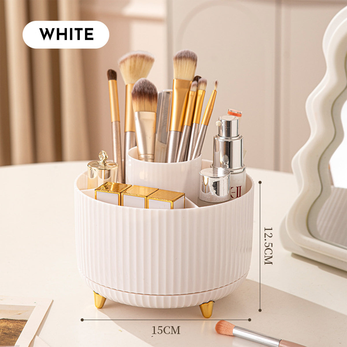Rotating Makeup Brush Holder